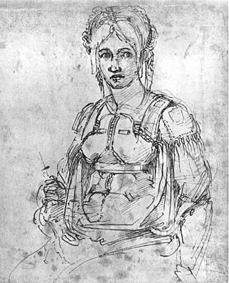 Vittoria Colonna in un disegno di Michelangelo Bonarroti